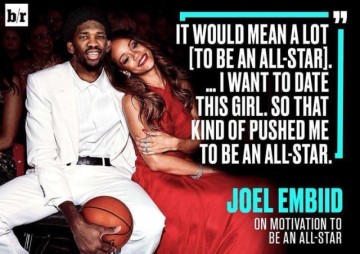 博鱼官网-恩比德情史：从情迷天后蕾哈娜到迎娶巴西名模